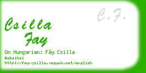 csilla fay business card
