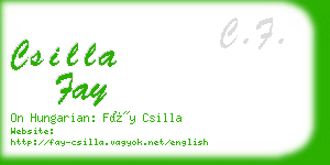 csilla fay business card